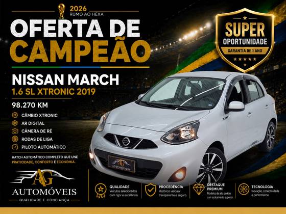 NISSAN MARCH 1.6 SL 16V FLEXSTART 4P XTRONIC NISSAN MARCH 1.6 SL 16V FLEXSTART 4P XTRONIC